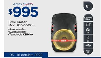 Chedraui Bafle kaiser oferta