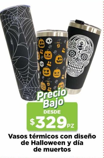 HEB Vasos termicos con diseño de Halloween y dia de muertos oferta