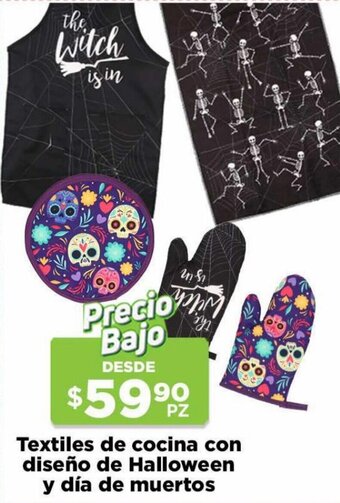 HEB Textiles de cocina con diseño de Halloween y dia de muertos oferta