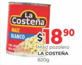 Super Gutiérrez La Costeña Maiz pozolero 820g oferta