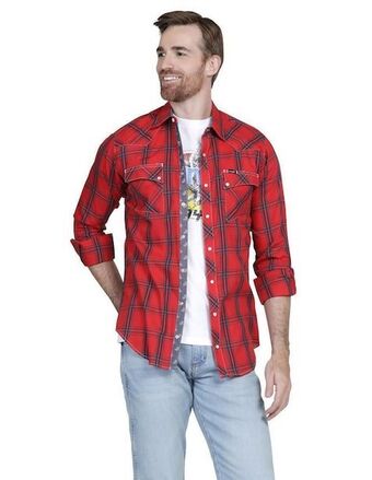 Suburbia Camisa casual wrangler manga larga para hombre oferta