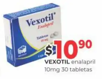 Super Gutiérrez Vexotil enalapril 10 mg 30 tabletas oferta