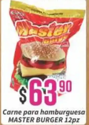 Master Burger Carne para hamburguesa 12 pz