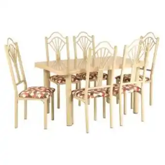 El Bodegón Antecomedor la tapatía de 6 sillas tubular beige zafiro oferta