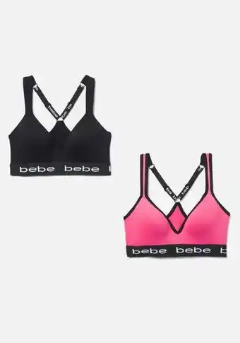 Bebe Bebe seamless molded cup racerback bra 2 pack oferta