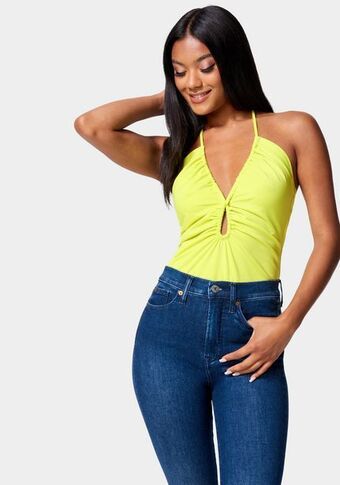 Multi keyhole halter top