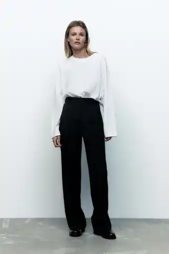 ZARA Pantalón tiro alto oferta