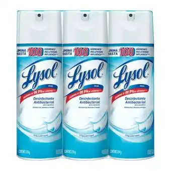 Desinfectante antibacterial lysol 3 pzas de 345 g