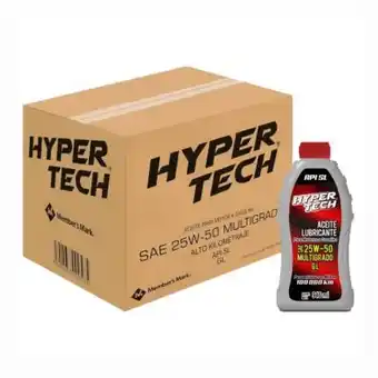 Aceite para motor hyper tech alto kilometraje 25w-50 api sl 12 pzas de 946 ml