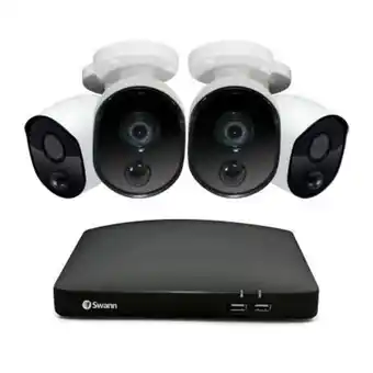 Sam's Club Sistema de vigilancia swann con 4 canales y 4 cámaras swdvk-446854-us oferta