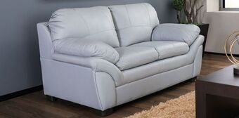 Muebles Dico Love seat de piel córdoba gris oferta