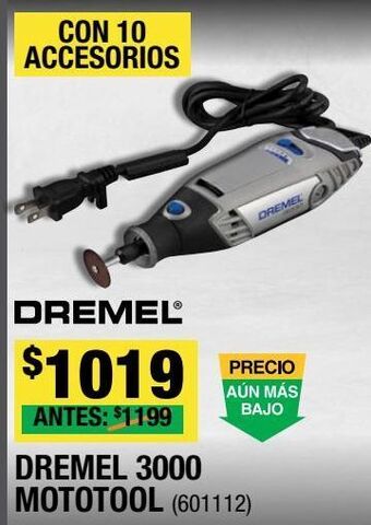Dremel 3000 mototool con 10 accesorios