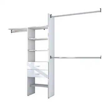 Closet clasico playcon 244cm 2 cajones blanco texturizado
