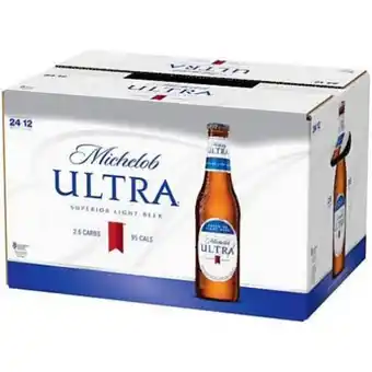 Cerveza clara michelob ultra caja con 24 botellas de 355 ml