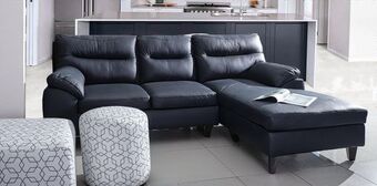 Muebles Dico Sala modular de piel derecha preston azul oferta