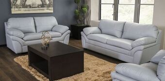 Muebles Dico Sala de piel córdoba gris oferta