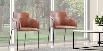 Muebles Dico Juego de 2 sillas tapizadas mirella café oferta