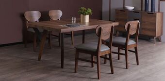 Muebles Dico Comedor oleg nogal 4 sillas oferta