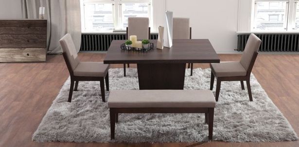 Muebles Dico Comedor constelation 4 sillas y banca beige oferta