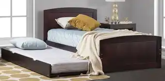 Muebles Dico Cama individual con cama baja tammy expresso café oferta