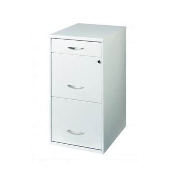 Muebles Dico Archivero 2 gavetas c/cajon igor metal blanco oferta