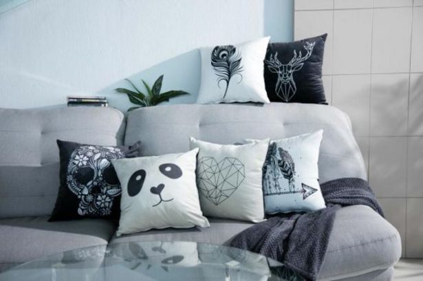Muebles Dico Cojín decorativo panda tela negro oferta