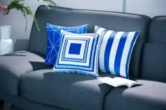 Muebles Dico Cojín decorativo infinito tela azul oferta