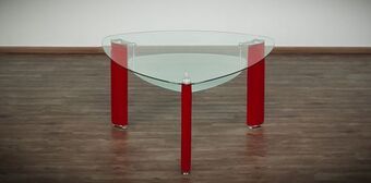 Muebles Dico Mesa triangular parker rojo oferta