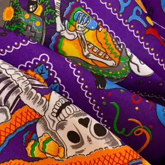 Telas Junco Tafetán- dia de muertos y lotería morada oferta
