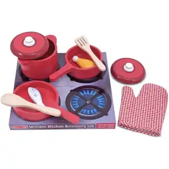 Juguetrón Melissa and doug 12610 juego de accesorios de madera para la cocina oferta