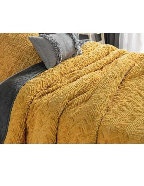 Suburbia Cobertor everest vianney faux fur mostaza oferta