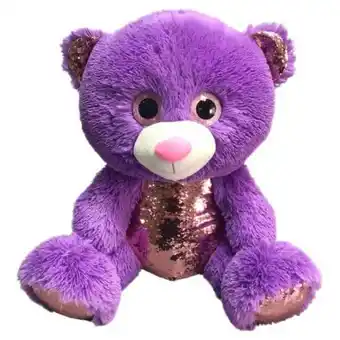 Sam's Club Oso de peluche hugfun con lentejuelas morado oferta