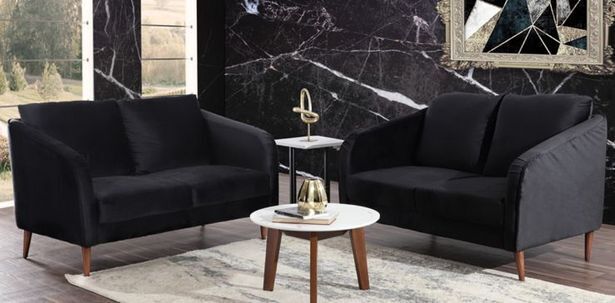 Muebles Dico Juego de 2 love seat nia negro oferta
