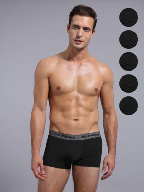 SHEIN Hombres 5 piezas calzoncillos boxer con estampado de letra oferta