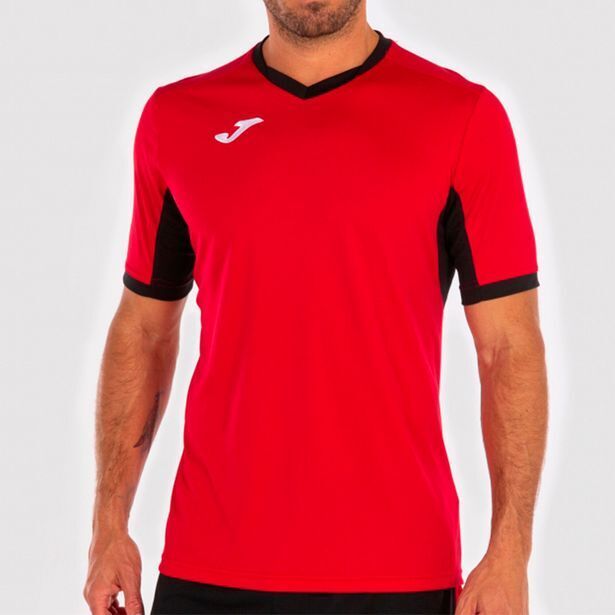 Joma Camiseta manga corta hombre championship iv rojo negro oferta