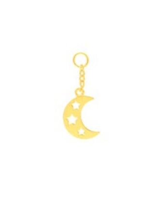 Joyerías Bizzarro Charm colgante de luna con estrellas en oro oferta