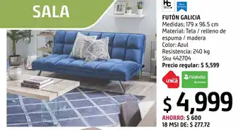 Futón galicia tela azul