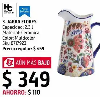 Sodimac Homecenter Jarra flores azul oferta