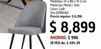 Sodimac Homecenter Silla amold gris con café oferta