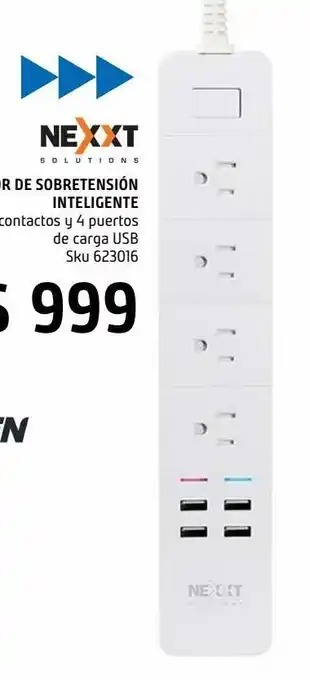 Protector de sobretensión inteligente wi-fi 4 contactos y 4 puertos de carga usb