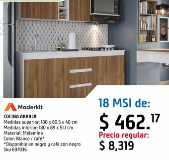 Cocina integral arkala 1.8 metros gales blanco