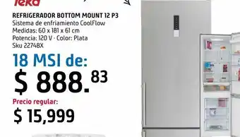 Sodimac Homecenter Refrigerador bottom mount con antihuella 12 pies oferta