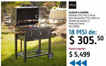 Sodimac Homecenter Asador de carbón con tapa y bandejas oferta