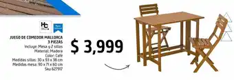 Sodimac Homecenter Juego comedor plegable para terraza oferta