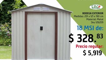Sodimac Homecenter Bodega exterior jardín 201 x 121 x 190 cm oferta