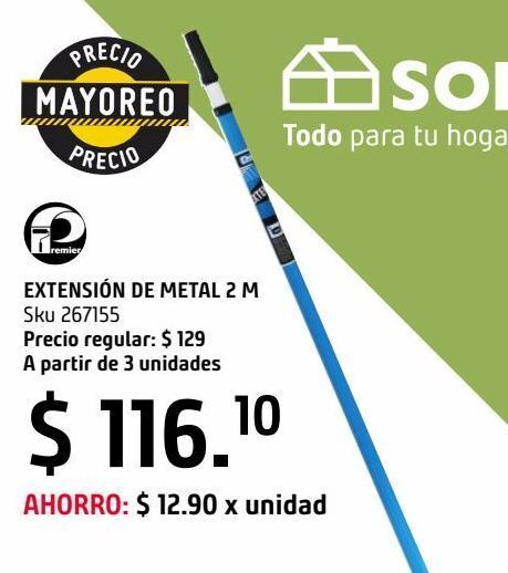 Sodimac Homecenter Extensión de metal 2 m oferta