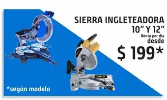 Sodimac Homecenter Sierra ingleteadora 10” y 12” renta por día oferta