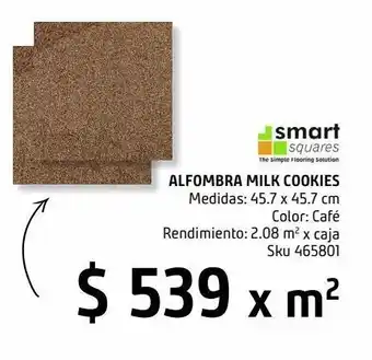 Alfombra milk cookies 45.7x45.7 cm