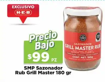 HEB SMP Sazonador Rub Grill Master 180gr oferta