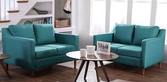 Muebles Dico Juego 2 love seat arla turquesa oferta